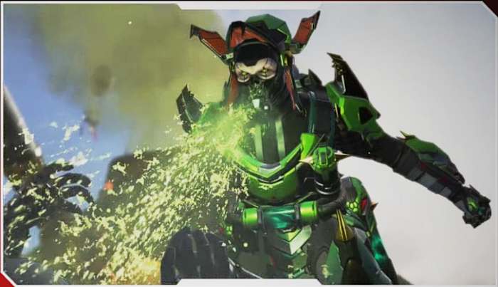 Caustic's Finisher in Apex Legends obtained from his Prestige Skin.